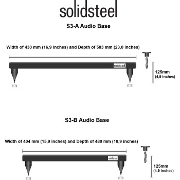 Solidsteel S3-B base supporto per elettroniche hifi 2